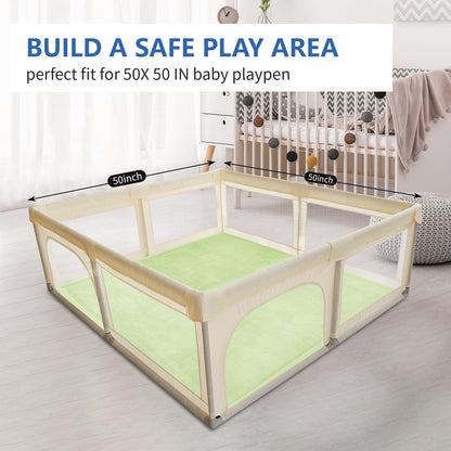 Huloo Sleep Ultra Soft Baby Spielmatte für den Boden, 3,3 cm dicke Elasti-Foam 127x127 cm Laufgittermatte für Kleinkinder, rutschfeste Rückseite, sicher zum Krabbeln und für die Bauchlage, Tatami-Stil (Dunkelgrau)