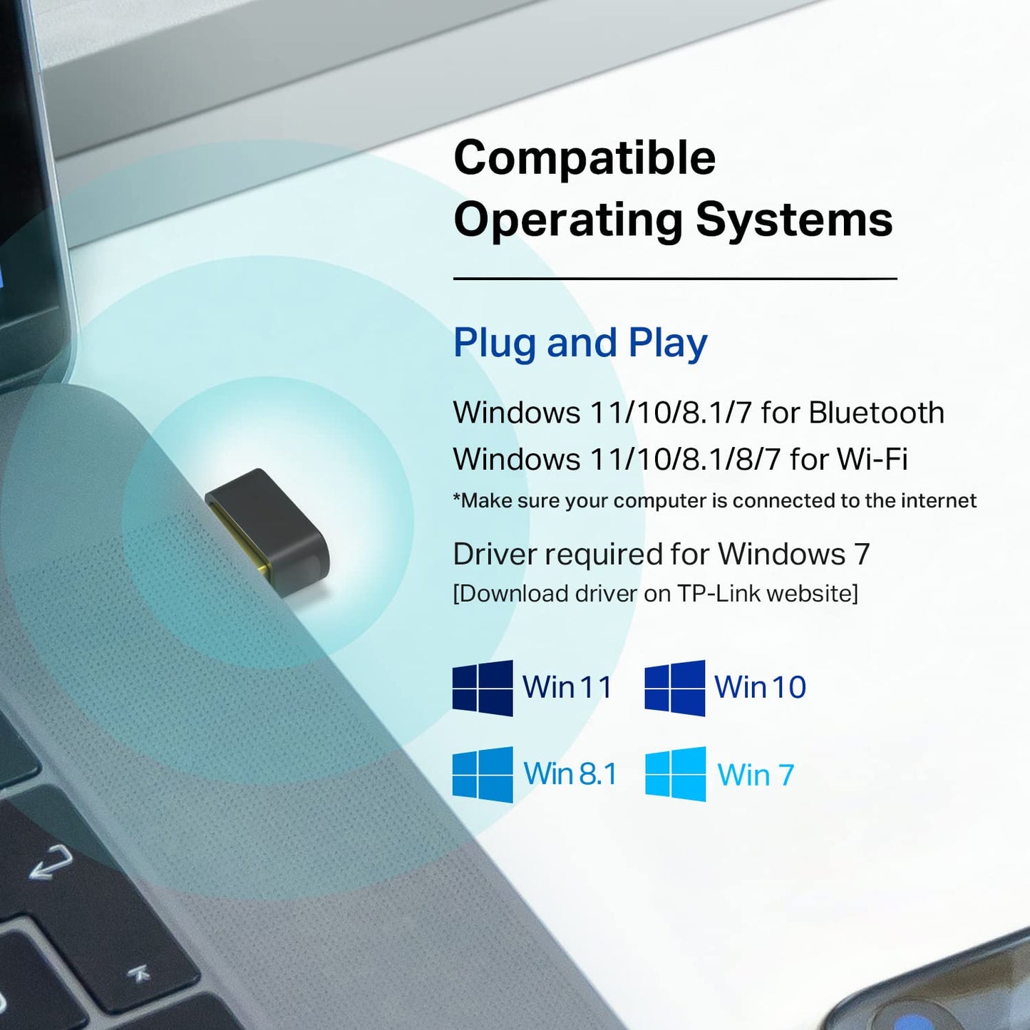 TP-Link 2-in-1 USB Bluetooth WiFi Adapter Archer TX10UB Nano | AX900 WiFi 6 BT 5.3 USB 2.0 Adapter for Desktop PC | Dual-Band WiFi Dongle | OFDMA, MU-MIMO, WPA3 | Travel Size | Supports Windows 11,10
