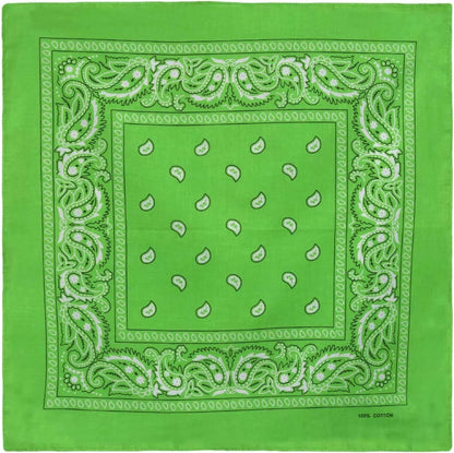 BOOLAVARD 1er, 6er, 9er oder 12er Pack Cowboy-Bandanas mit original Paisley-Muster (Schwarz)