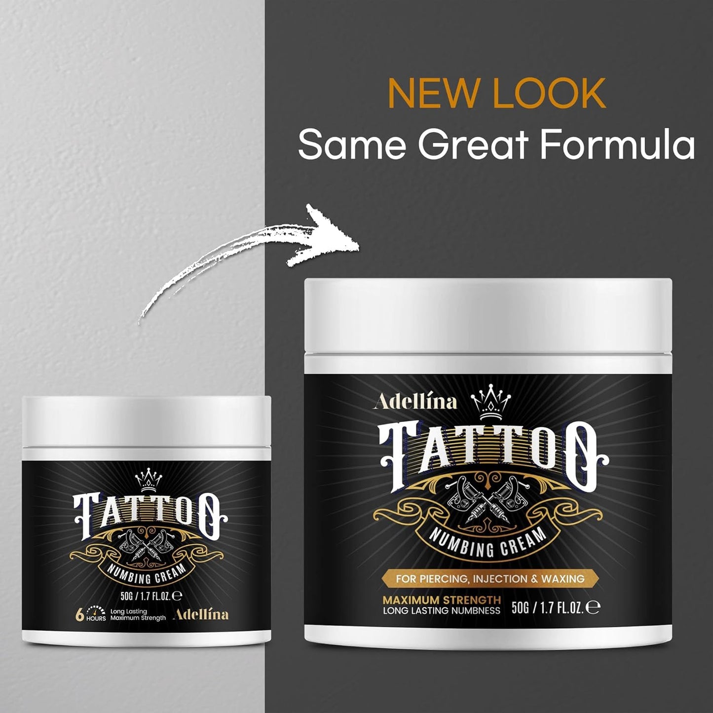 Tattoo Betäubungscreme für Tätowierungen, extra starke Betäubungscreme für Männer und Frauen, 50g/1.7oz