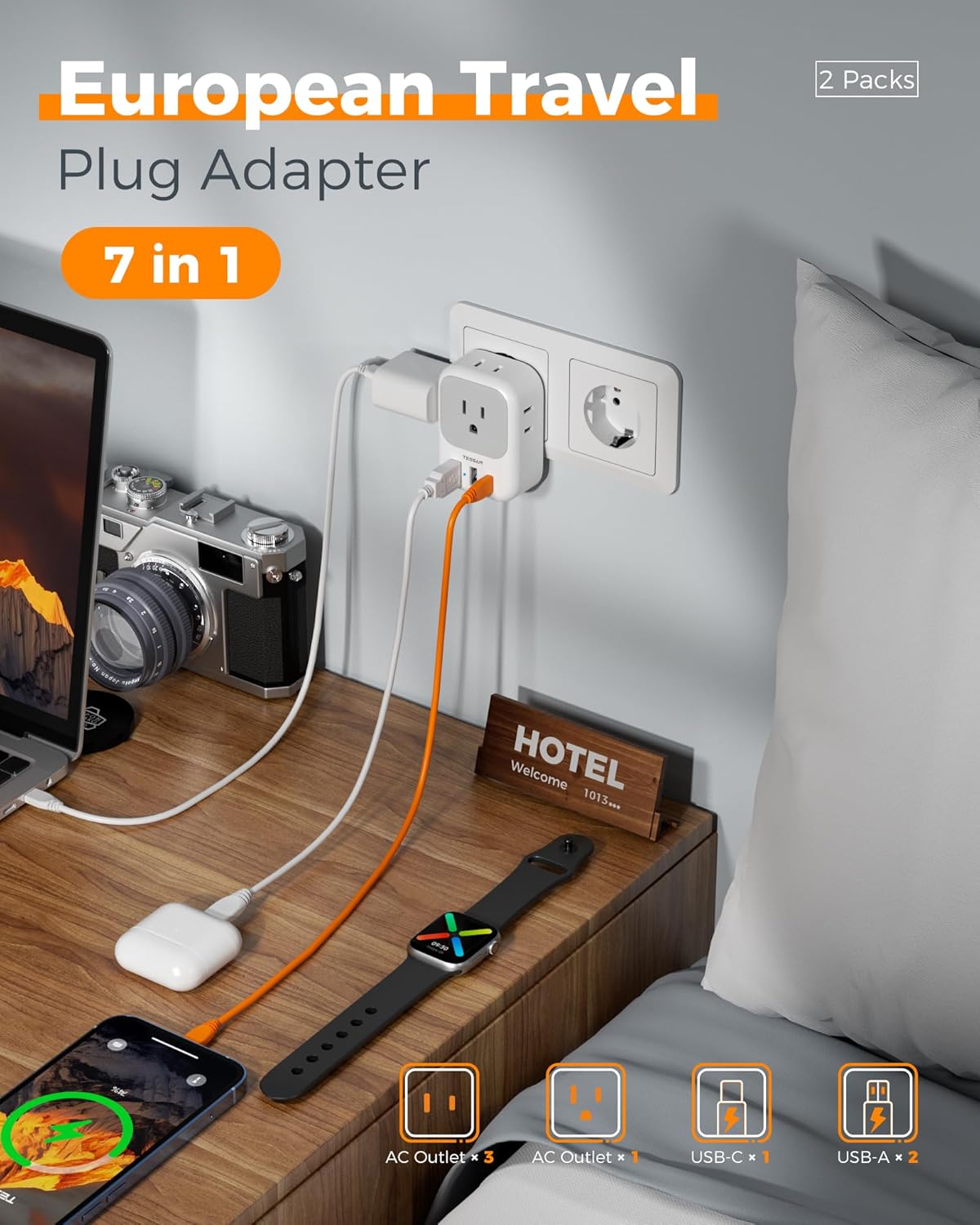 TESSAN European Travel Plug Adapter: A Game-Changer for Your Next Trip