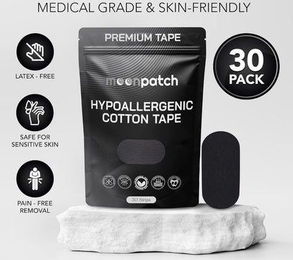 30er Pack Premium Baumwollband - Sanft zu empfindlicher Haut, schmerzfreie Entfernung, keine Rückstände, hypoallergen, latexfrei