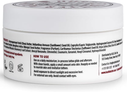 Hustle Butter Tattoo Aftercare 142g Tattoo Balsam, heilt + schützt neue Tätowierungen und verjüngt ältere Tätowierungen – 100% vegane Tattoo Creme ohne Petroleum