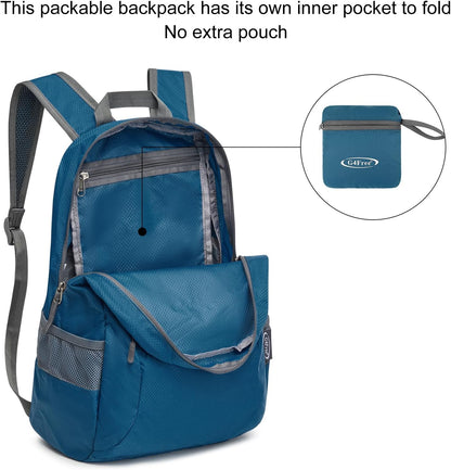 G4Free 20L Lightweight Packable Backpack Foldable Travel Hiking Daypack for Men and Women