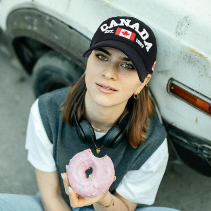 2 Stück Kanada Baseballkappe Kanada Souvenirs Verstellbare Hüte Geschenke für Männer Frauen