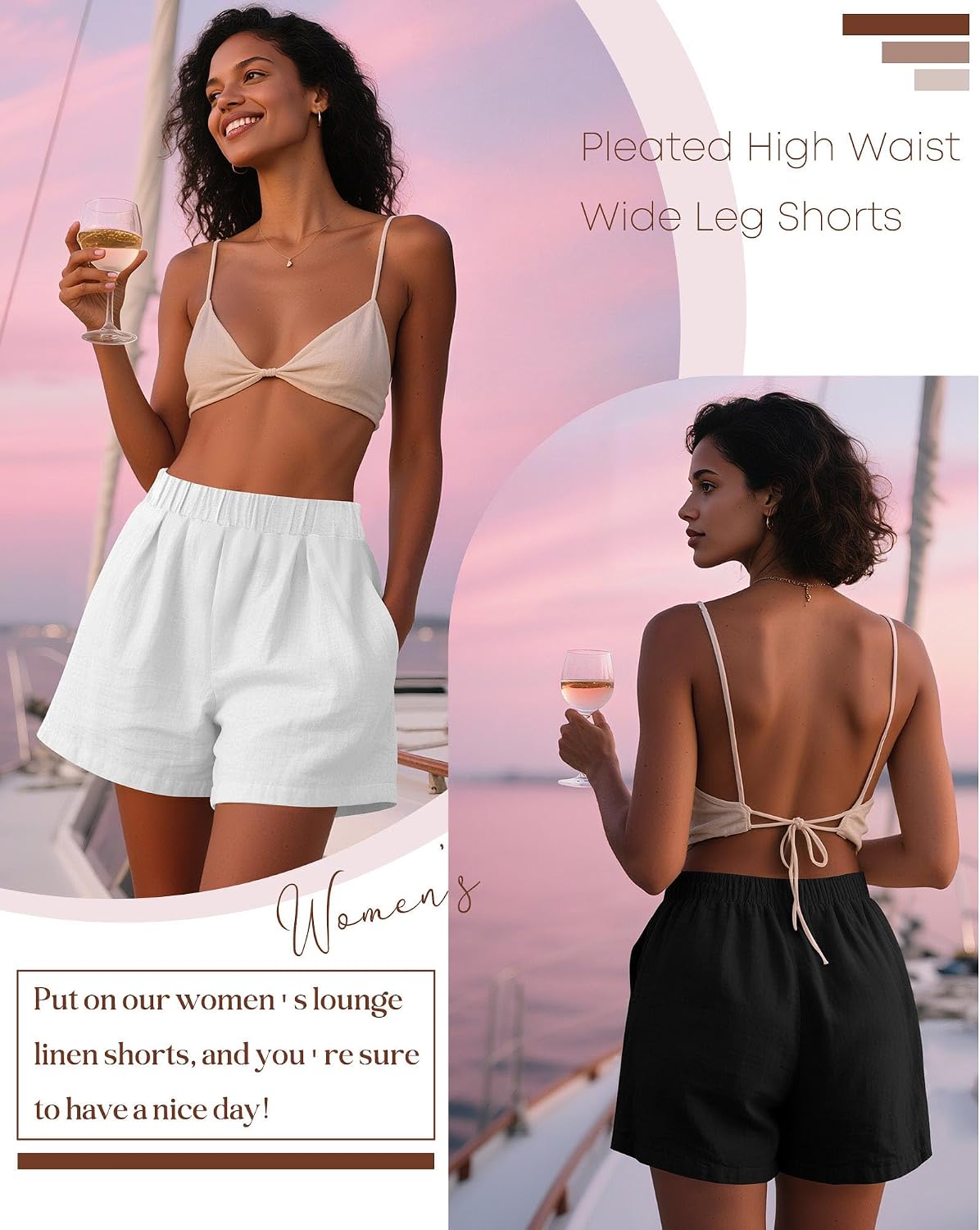 Ficerd Linen Shorts for Women: A Summer Wardrobe Essential