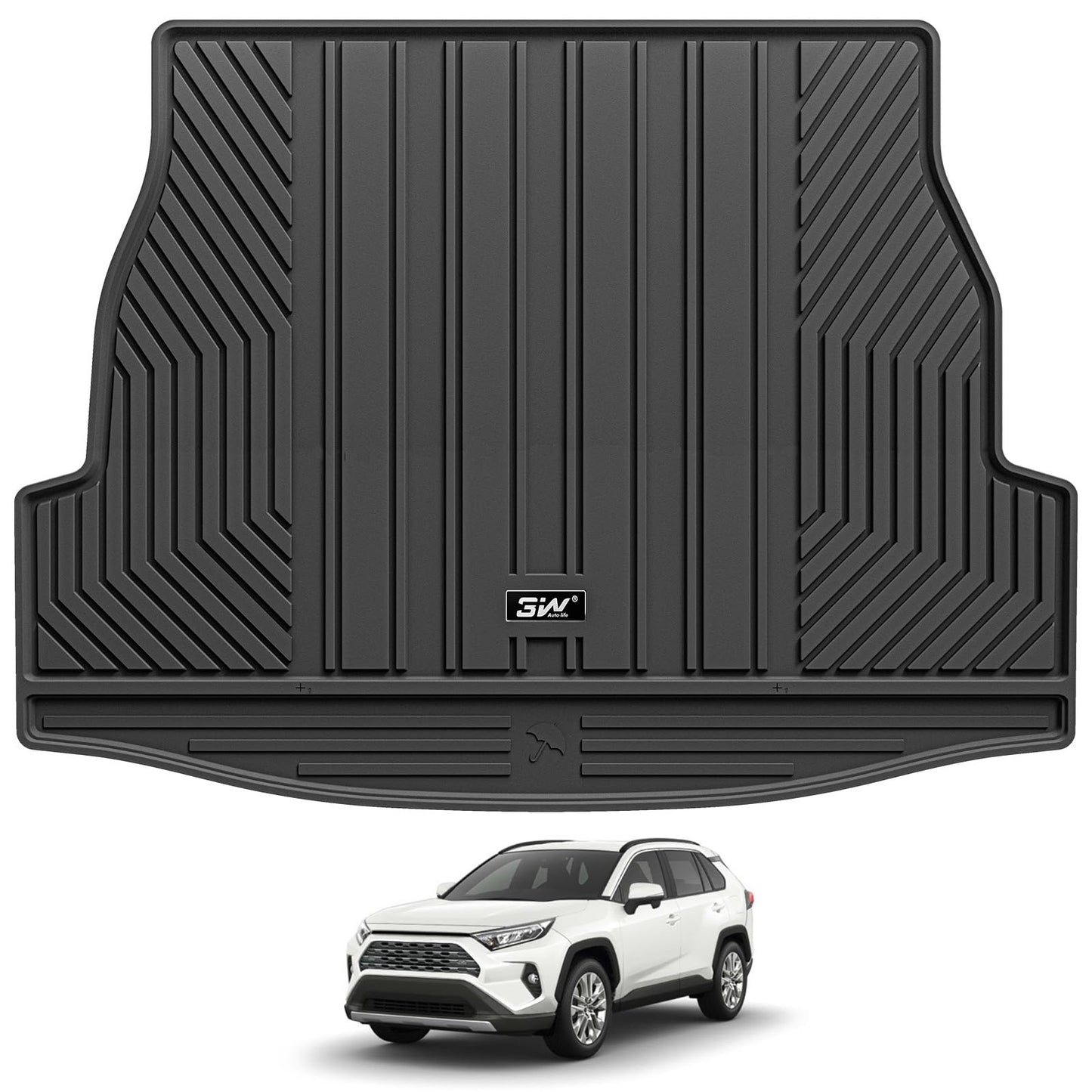 3W Floor Mats for Toyota Tacoma 2024 2025 2026 Double Cab Auto Tran(Not Fit Hybrid & XtraCab), TPE All Weather Custom Fit Floor Liner for Tacoma TRD/SR/SR5/limited Car Liners.
