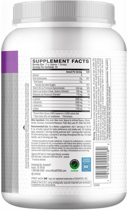 Xtend Amino Acids 90 Serves Italian Glacial Grape 1.28 kg