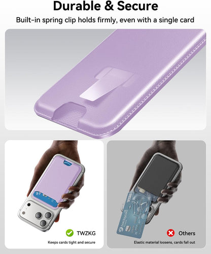 für MagSafe Wallet, 3 Kartenfächer, magnetische schlanke Handy-Geldbörse für iPhone 17/16/15/14/13/12 Pro Max Plus Air Serie, RFID-blockierendes veganes Leder, Schwarz