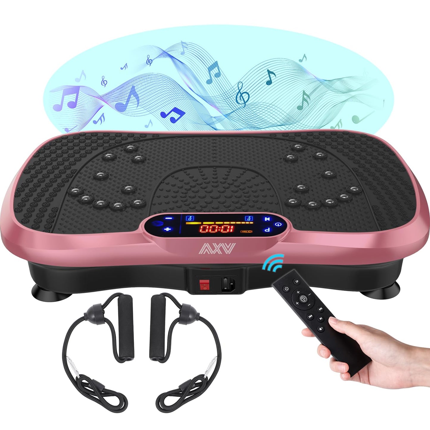 AXV Vibration Plate Fitness Platform Exercise Machine Vibrating Shaking Full Body Shaker Workout Vibrate Stand Shake Board Sport for Weight Loss Fat Burner for Gym Home Office
