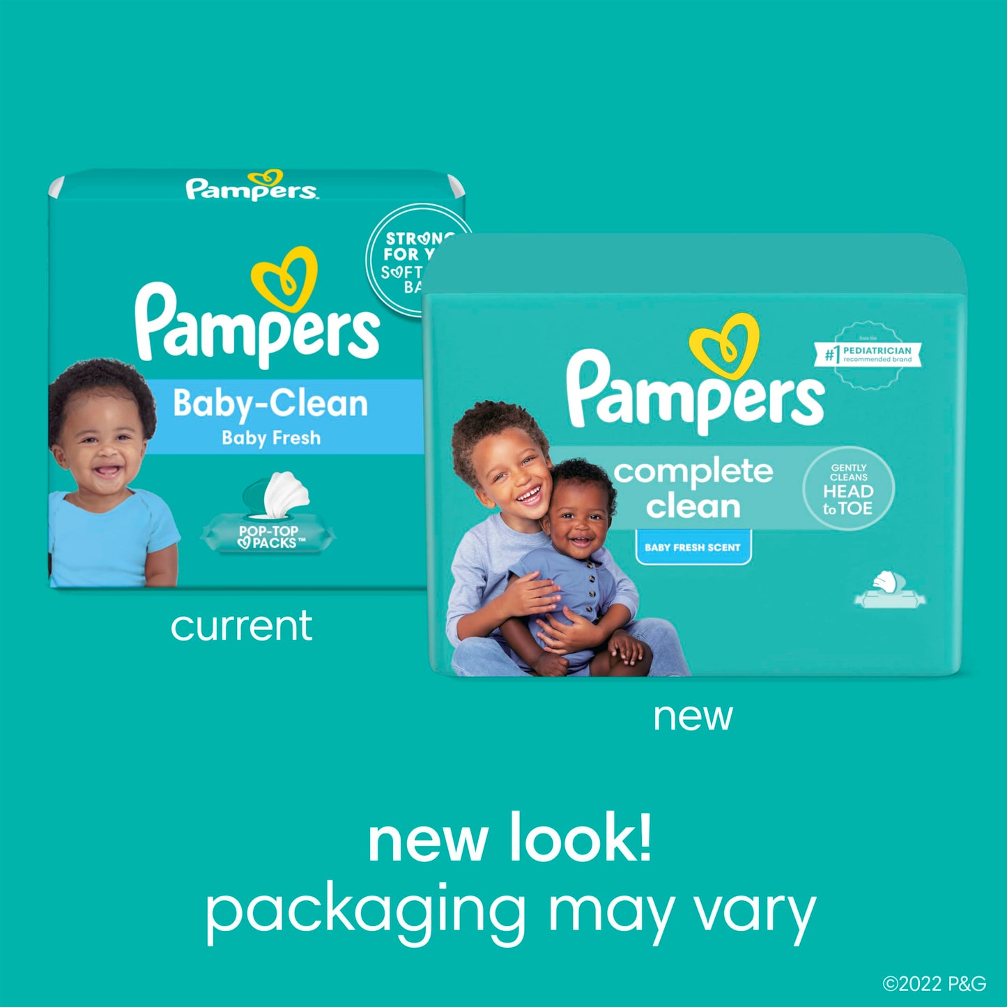 Pampers Baby-Feuchttücher, Complete Clean, Baby Fresh Duft, reinigt sanft von Kopf bis Fuß, 216 Stück (3 Packungen mit wiederverschließbarem Deckel)