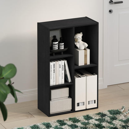 Furinno TOMI TV Stand, 5-Cube Entertainment Center with Open Shelf, Reversible TV Console, for Living Room, Bedroom, Home Office, Green