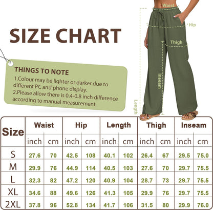 AISEW Women's Cotton Linen Palazzo Pants: The Ultimate Lounge Wear