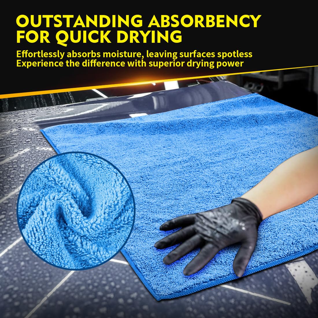 HOMEXCEL Microfiber Cleaning Cloth 12 Pack, 12.5 x 12.5 inch Microfiber Towels for Cars, Ultra Absorbent Car Washing Cloth, Lint Free Streak Free Cleaning Rags for Car, Kitchen, and Window (Grey)