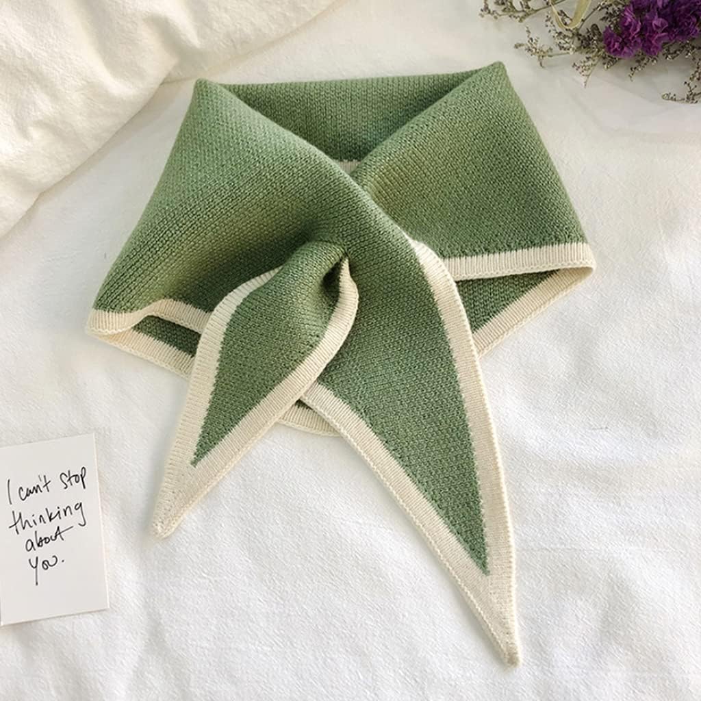 Dreieckstücher für Damen Halstuch für Damen Gekreuztes Tuch für Damen Koreanische Version Gestrickter Wollkragen