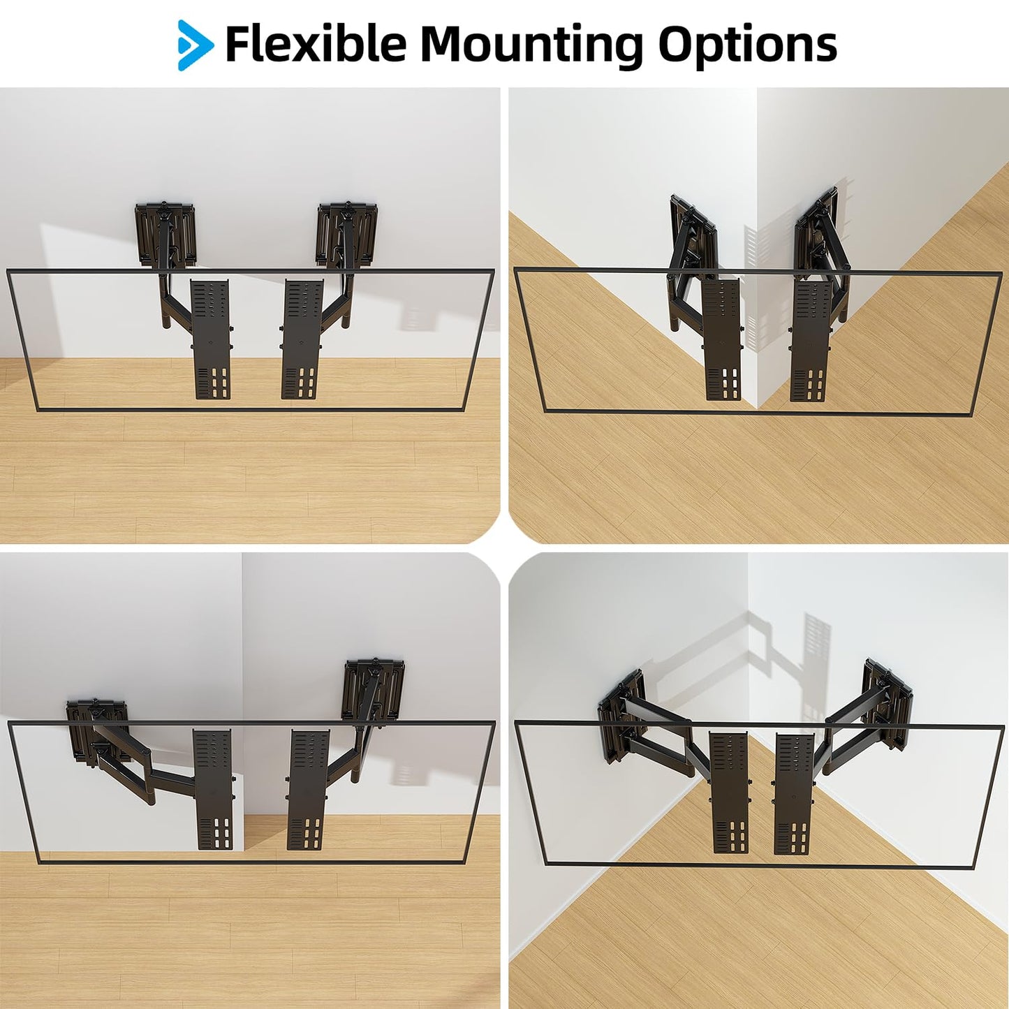 Supcline Ultra Slim TV Wall Mount for 42 to 100 inch Flat & Frame TVs Only, 0.31” Low Profile Flat to Wall TV Mount, Micro Gap Wall Mount tv Bracket, Hold up to 176 lbs, Blends in Any Interior