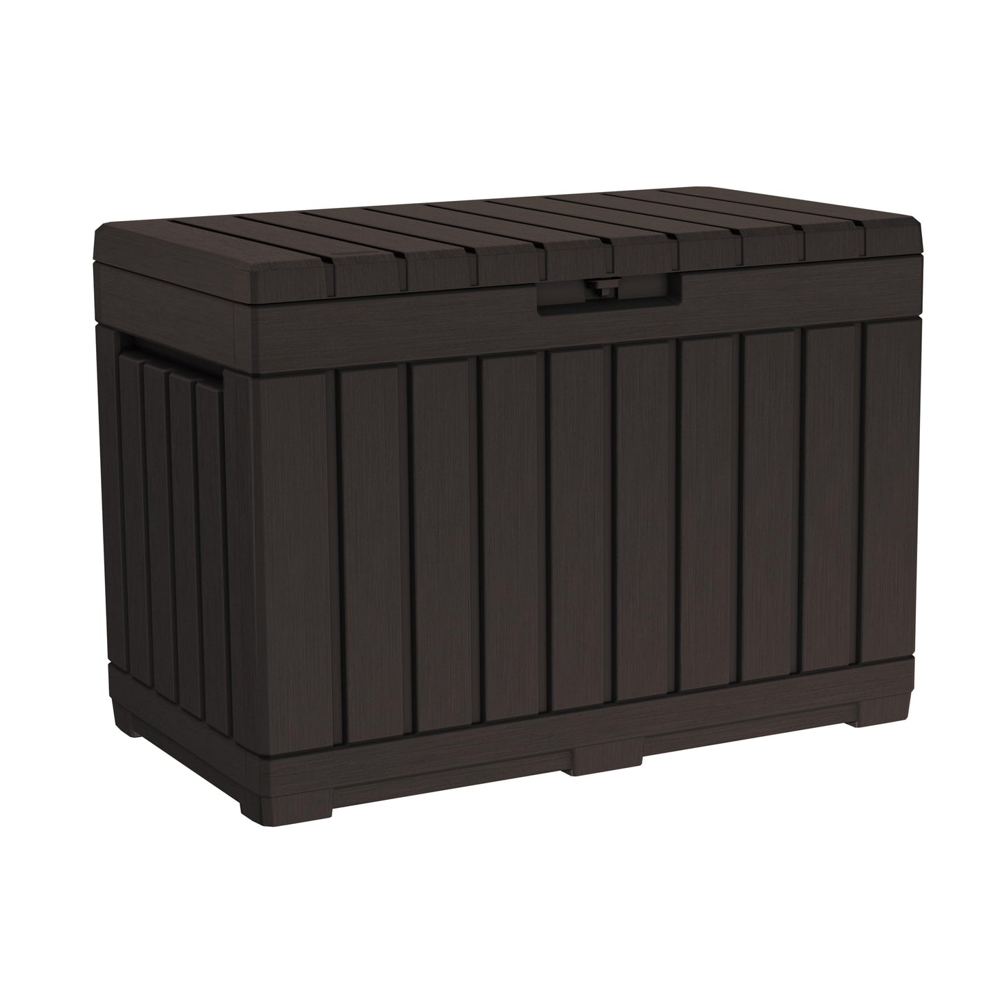 Keter Kentwood 50 Gallon Resin Deck Box-Organization and Storage for Patio Cushions, Throw Pillows and Garden Tools, Dark Grey