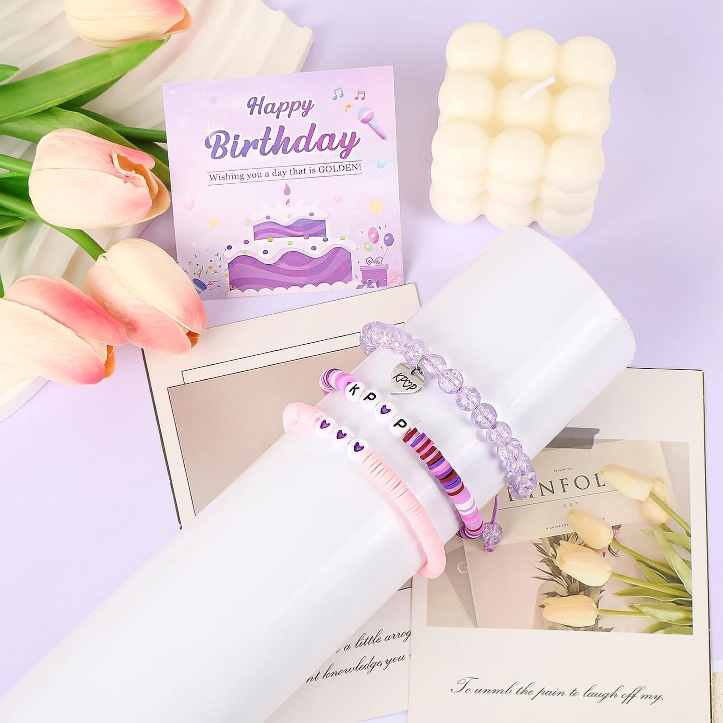 JIANZHEN KPop Bracelet Merch Stuff and Birthday Card Korea-Pop Demon Christmas Jewelry