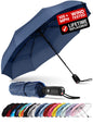 Repel Windproof Travel Umbrella - Compact & Withstands Winds up to 100MPH , Strongest Premium Auto Folding Umbrella for Rain and Sun - Durable, Light & Portable for Women & Men , Fits Backpack & Cars