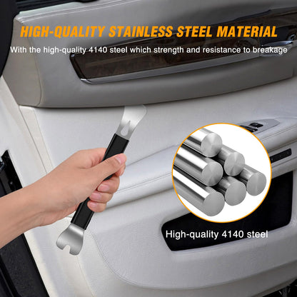 GOOACC 5PCS Auto Trim Removal Tool Kit No-Scratch Pry Tool Kit for Car Door Clip Panel & Audio Dashboard Dismantle -5PCS