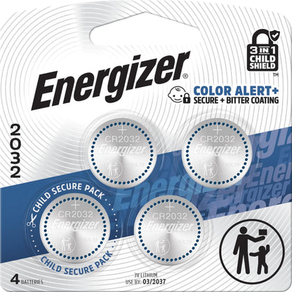 Energizer 2032 Batterien (4er-Pack), 3V Lithium-Knopfzellen