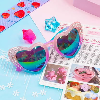 PinkSheep Sonnenbrille für Mädchen, polarisierte Sonnenbrille für Babys und Kinder mit Etui, Einhorn, Oval, Katzen, Herzbrillen, UV400-Schutz