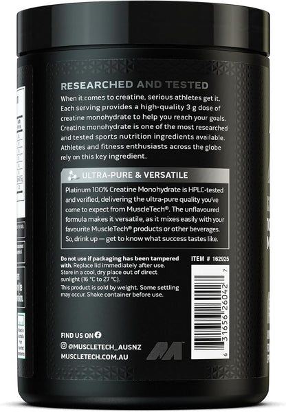 MuscleTech Platinum 100% Creatine Monohydrate Unflavoured 402g