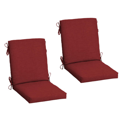 Arden 2-Pack Outdoor Patio Dining Chair Cushion, 20x44, Rain-Proof Seat Pad, Fade-Resistant Outdoor Cushion Black Cabana Stripe