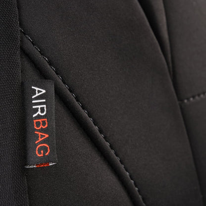 CAR Pass Neoprene Waterproof Two Front Car Seat Covers Set- Universal Fit for Vehicles, Airbag Compatiable(Black)