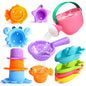 Fajiabao Baby Bath Toys for Kids Ages 1-3 Toddler Bath Toys Mold Free for 2-4 Bathtub Sand Beach Pool Water Toys for 1+ Year Old Girl Gifts 5 PCS (Color Random)