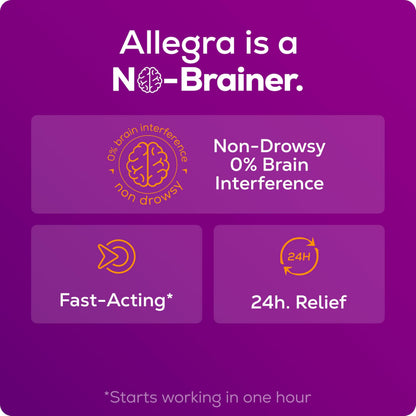 Allegra Adult 24-Hour Allergy Relief Tablets, Non-Drowsy Indoor and Outdoor Allergy Medicine, 180 mg Fexofenadine HCI Antihistamine Pill, 45-Count,(Pack of 2)
