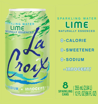 La Croix Sparkling Water, Lime - A Refreshing and Guilt-Free Choice