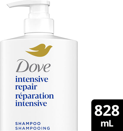 Dove Intensive Repair Shampoo für geschädigtes Haar mit flüssiger Bio-Protein-Pflege, 828 ml