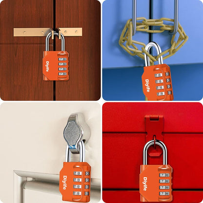 Combination Padlock, Diyife 4 Digit Locker Lock Weatherproof Lock Outdoor Combination Lock for School Gym Locker,Toolbox, Fence, Hasp, Cabinet(Black)