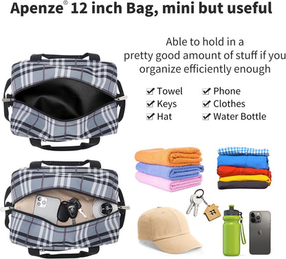 Kleine Sporttasche 18 Zoll Handgepäck Reisetasche für Wochenendtrips Sport-Schwarz