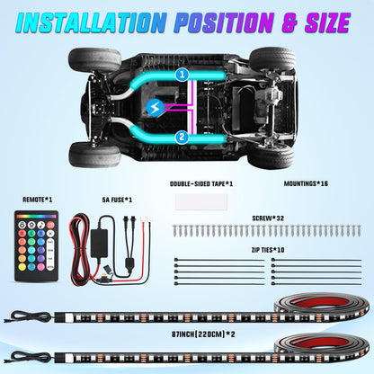 Nilight 6PCS Golf Cart Underbody Light Kit with Canopy Lights Dream Color Multi-Mode Neon Accent Lighting APP Remote Control Sound Active Music Sync IP67 Waterproof 12V-66V for EZGO Yamaha Club Car