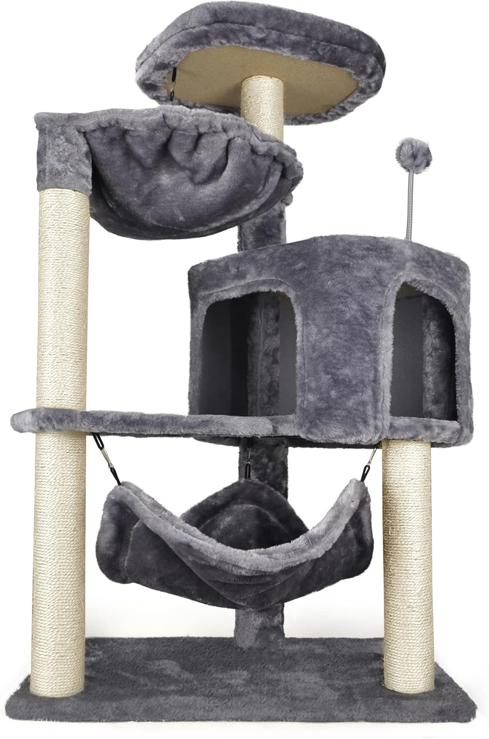YUNIQUE Cat Tree with Condo and Hammock: A Feline Paradise