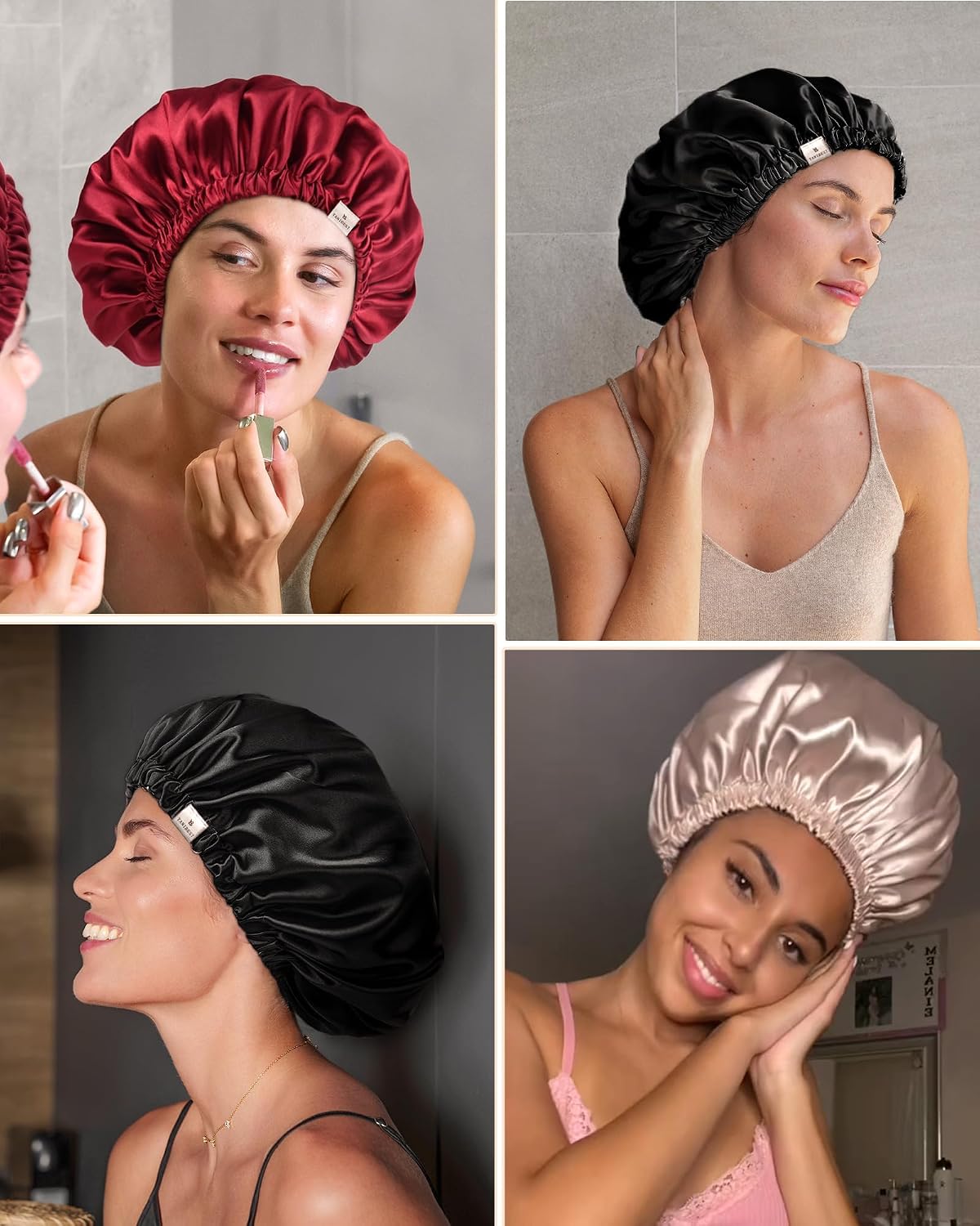 YANIBEST Silk Bonnet Satin Bonnet for Sleeping