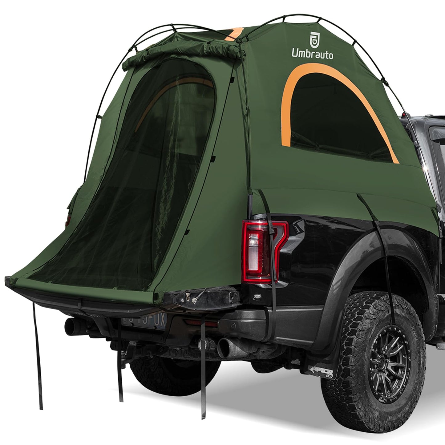 Truck Bed Tent 5.5-6ft: Easy Set Up Umburato Pickup Truck Tents for Camping, Waterproof PU3000mm Canopy for Truck Camper, Portable, Spacious for 2 Person Green