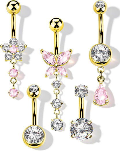 14G 10MMGold-pink
