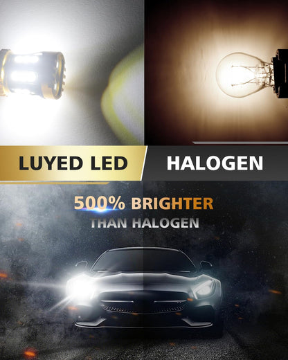 LUYED 3157 LED-Birnen Rückfahrlicht Xenon-Weiß 1800 Lumen Super Hell 78 SMD 3056 3156 3057 4157 LED-Birnen, Verwendet für Rückfahrlichter, Bremslichter, Rücklichter, Blinker, 2er-Pack