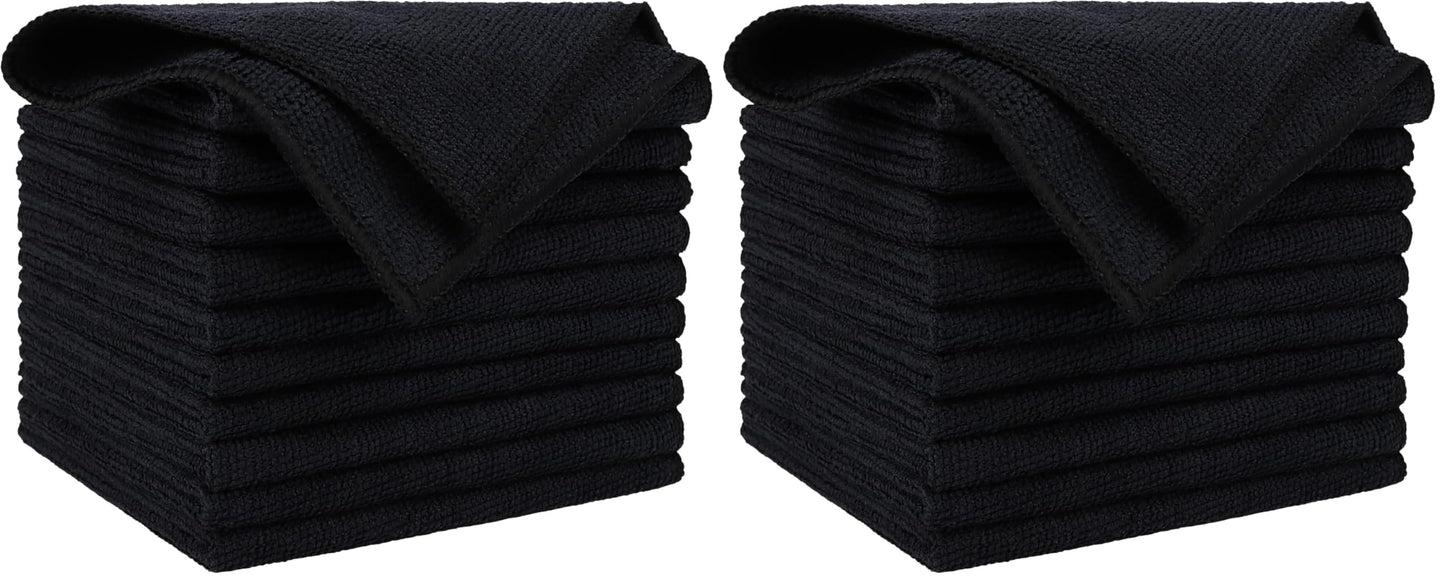AIDEA Microfiber Cleaning Cloth, 50PK, Microfiber Towels for Cars, Premium Wash Cloths, Dusting Cloth Cleaning Rags, Absorbent Towels for SUVs, House, Kitchen, Window, Cleaning Supplies12×12"