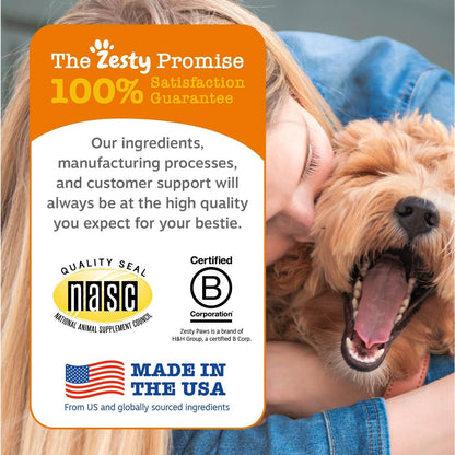 Zesty Paws Wild Alaskan Omega-3 Blend Pollock + Salmon Oil for Dogs and Cats