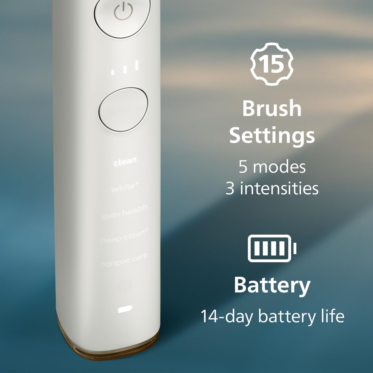 Philips Sonicare DiamondClean Smart 9500 Electric Toothbrush - Sonic Toothbrush with App, Pressure Sensor, 15 Brushing Settings, Replacement Reminder, USB Charging Travel Case, Black, Model HX9923/11
