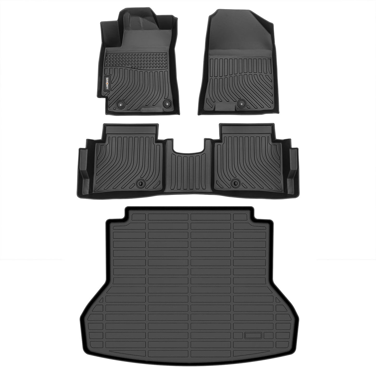 GINOWY-Floor Mats for Toyota 4Runner 1996-2002,1st+2nd Row,TPE All Weather Car Mats Custom Fit Rubber Floor Liners Car Accessories for Toyota 4Runner