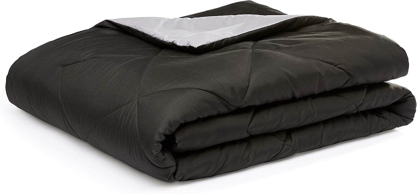 AmazonBasics Light-Weight Microfiber Sheet Set + Reversible Comforter Blanket Review