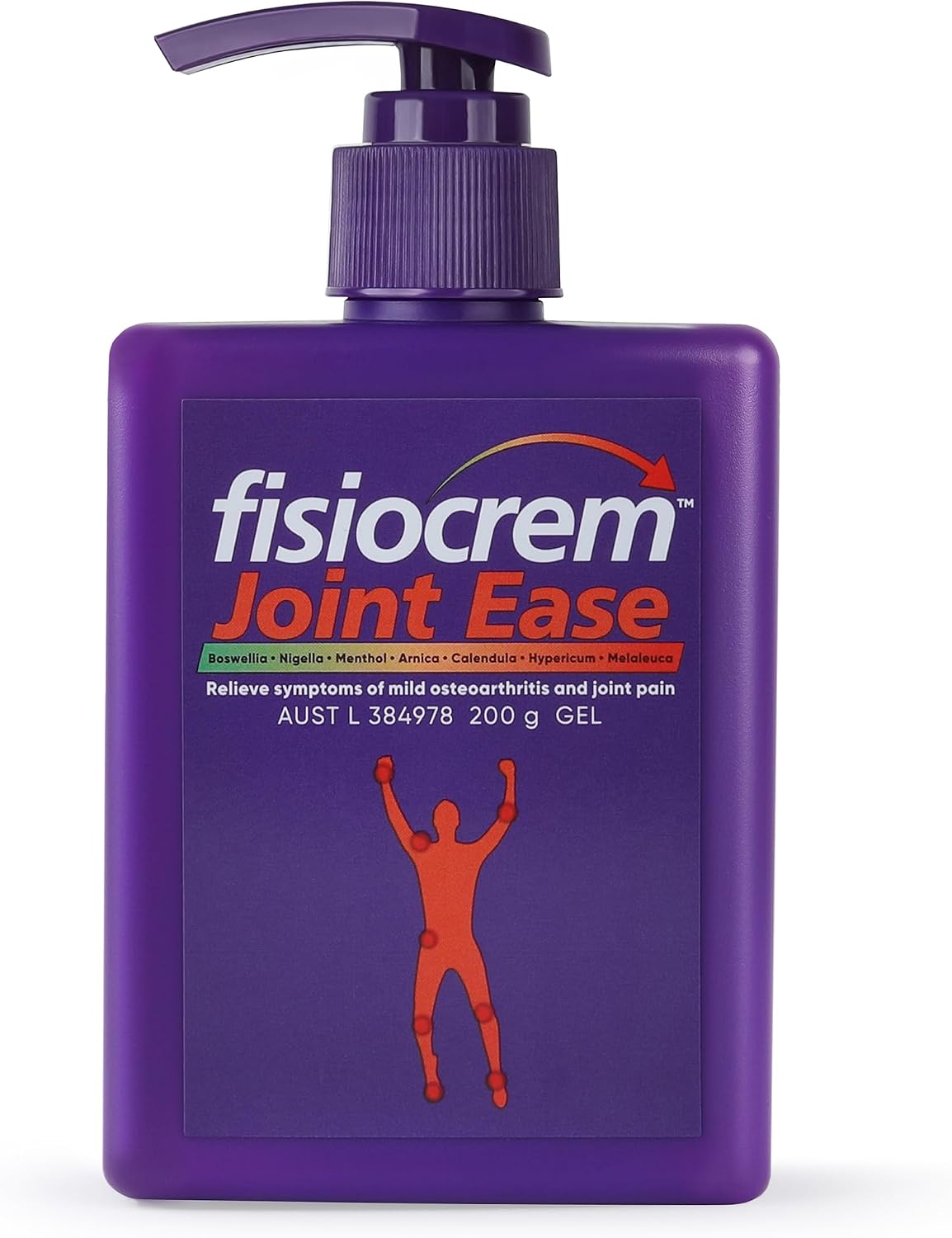 Fisiocrem Joint Ease – Temporary Relief for Mild Arthritis & Mild Osteoarthritis Symptoms, Non-Greasy, Easily Absorbed Gel with Arnica, Boswellia & Menthol, Supports Joint Mobility & Comfort (100g)
