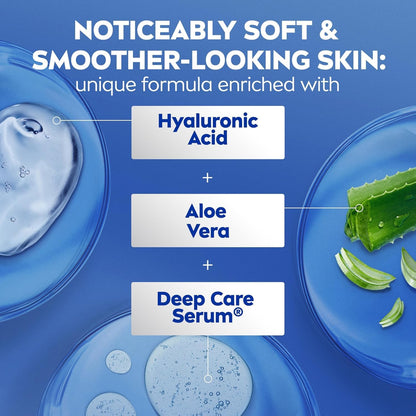 NIVEA Kakaobutter 72h Feuchtigkeitspflegende Body Lotion für trockene Haut, Körperlotion mit Hyaluronsäure und Kakaobutter, Nicht fettend und schnell einziehend, 625 ml Flasche