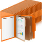 Skyygemm 60 Pcs Classification Folders Letter Size, 3 Divider Pressboard File Folder with Fasteners, Expanding File Organizer Bulk for Documents, Projects, Reports, School Teacher, Office (Orange)