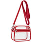 Clear Bag for Stadium Events Clear Sports Fan Handbags Purses with Adjustbale Strap for Concerts Festivals Game Day